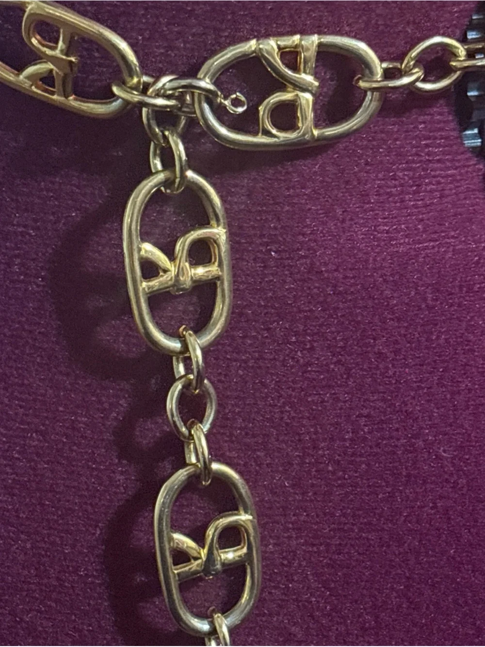 Roberta Di Camerino R Logo Golden Chain Belt 38” Please Read Description